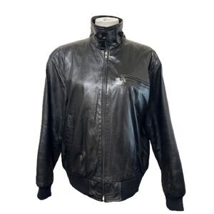 Wear Me Out Black Leather Jacket Mens Sz 42 Biker